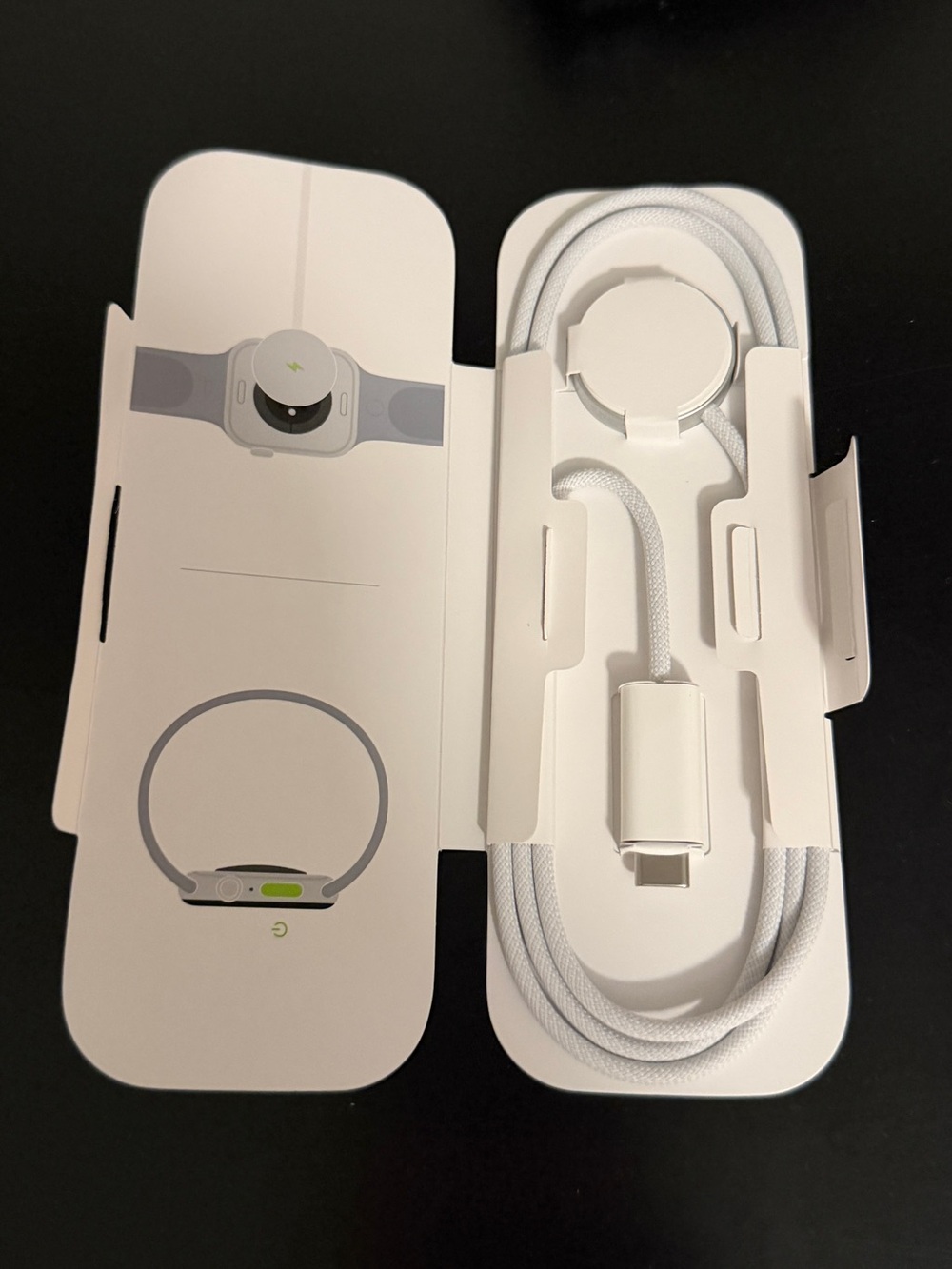 Apple White Magnetic Apple Watch Charger with Braided Cable